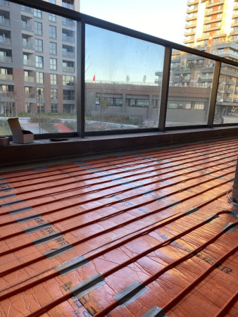 Seramik altı kablolu ısıtma- Kış bahçesi ısıtma (5.Levent Korupark sitesi,İstanbul)